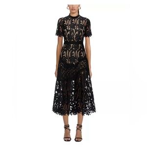 Self portrait Prairie Lace Midi Dress US 4/ UK 8